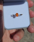 Natural Extra-Grade Fire Opal Ring - Solid 950 Silver