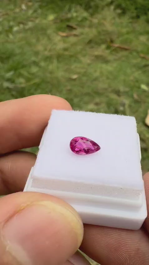 Natural Pink Tourmaline Pear Cut - 0.53 cts (7.31 x 4.23 mm)